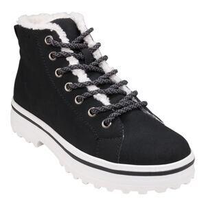 GC Shoes Women's Justine Lace Up Sneaker Booties Black Size 8